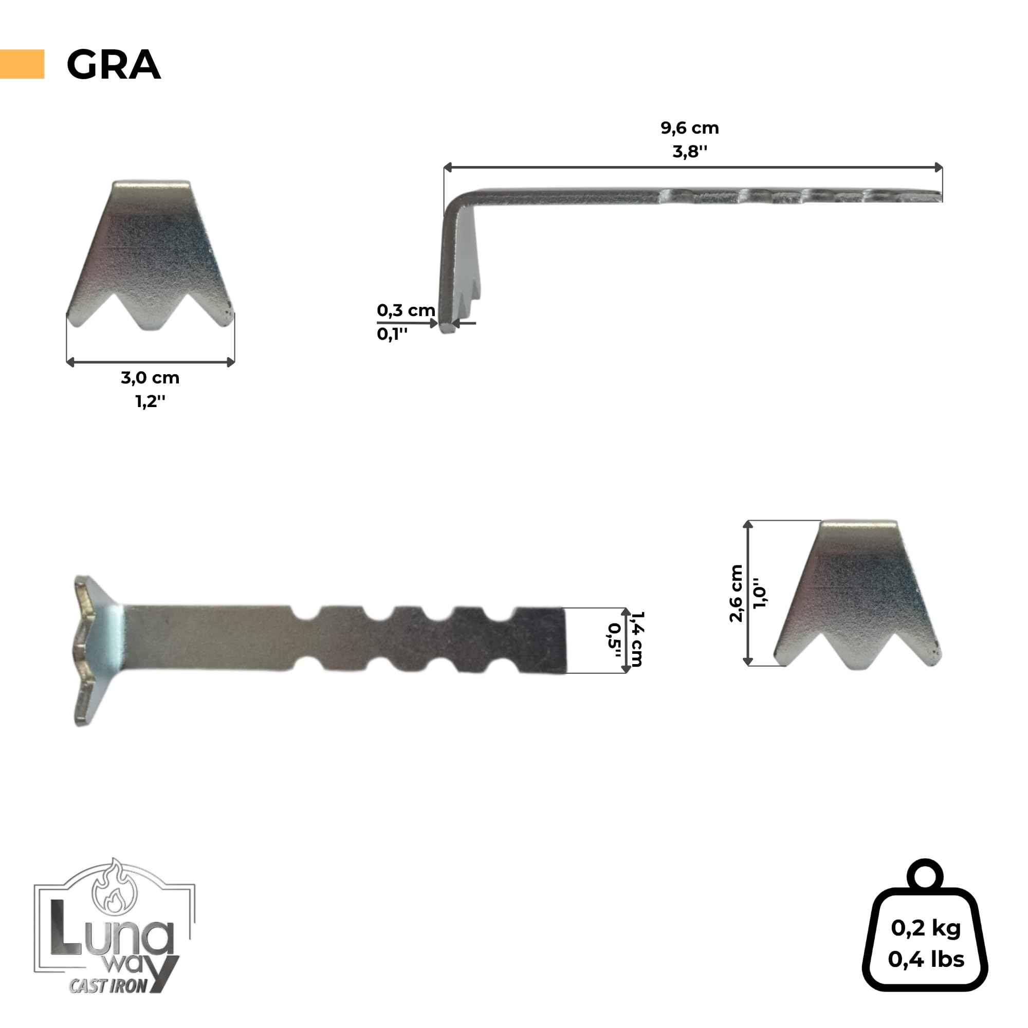 Grappes de Fixation pour Plaques | Installation Facile | Usage Domestique | Staffes en Acier Zingué | Fixation des Plaques au Mur