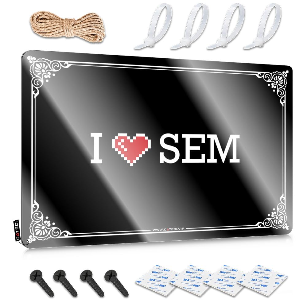 I Love Sem Art Dorm Room Stuff | Retro Fun Decorative Wall Art(20X30CM)
