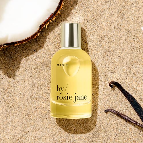 Image of By Rosie Jane Eau De Parfum Spray (Madie) - Clean Fragrance for Women - Essential Oil Mist with Notes of Jasmine, Sea Spray, Coconut, Vanilla - Paraben Free, Vegan, Cruelty Free, Phthalate Free (50ml)