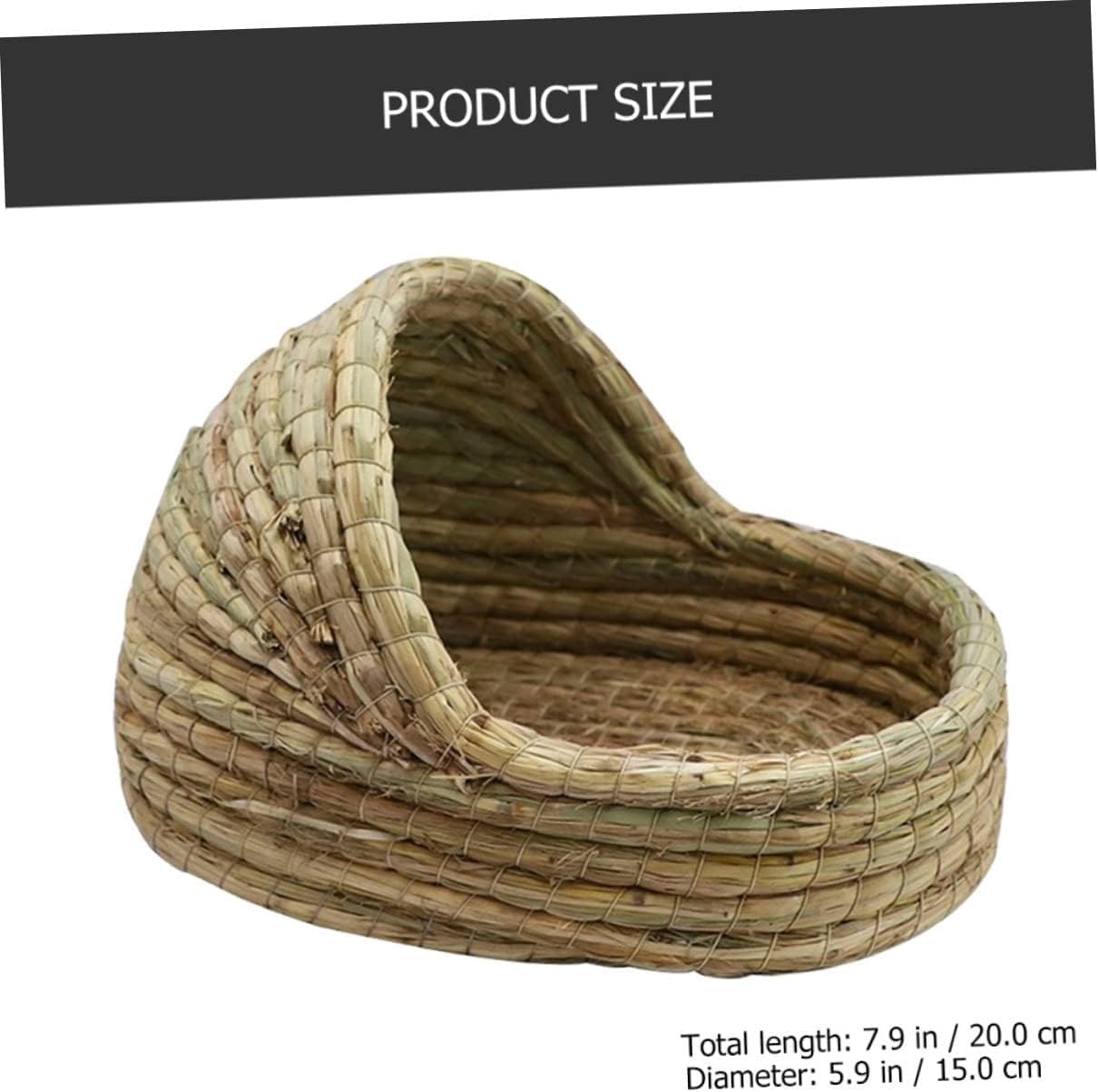 Gniazdo królika Kryjówka dla królików Chatka chomika Legowiska Królik Trawa Łóżko Pościel Zabawka do żucia Zwierzęta C(Ax3pcs,20X15CM)