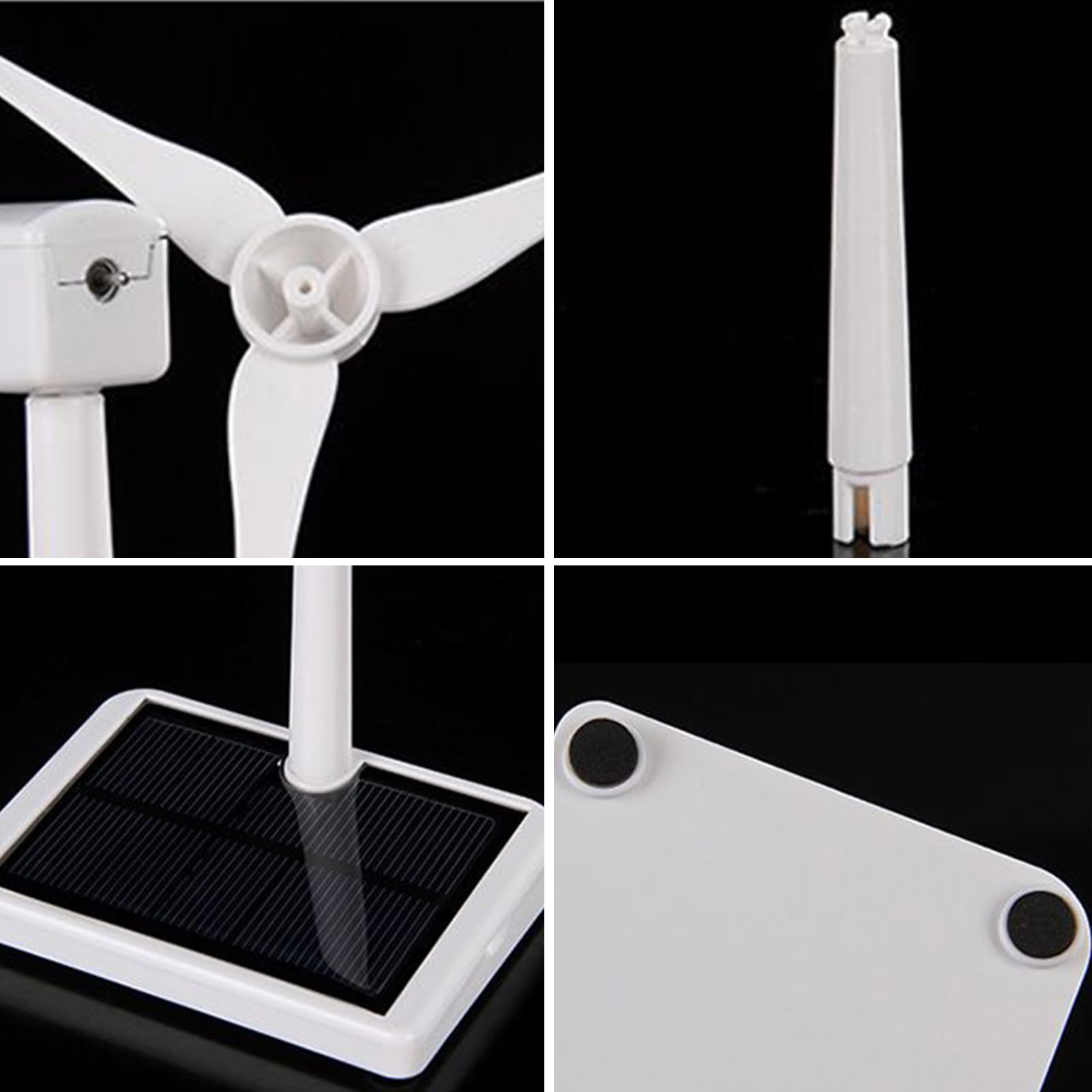 Mulino a vento ad energia solare, kit scientifico delle energie rinnovabili, ornamento rotante da scrivania con pannello fotovoltaico, struttura robusta ed ecologica, ideale per posto di lavoro