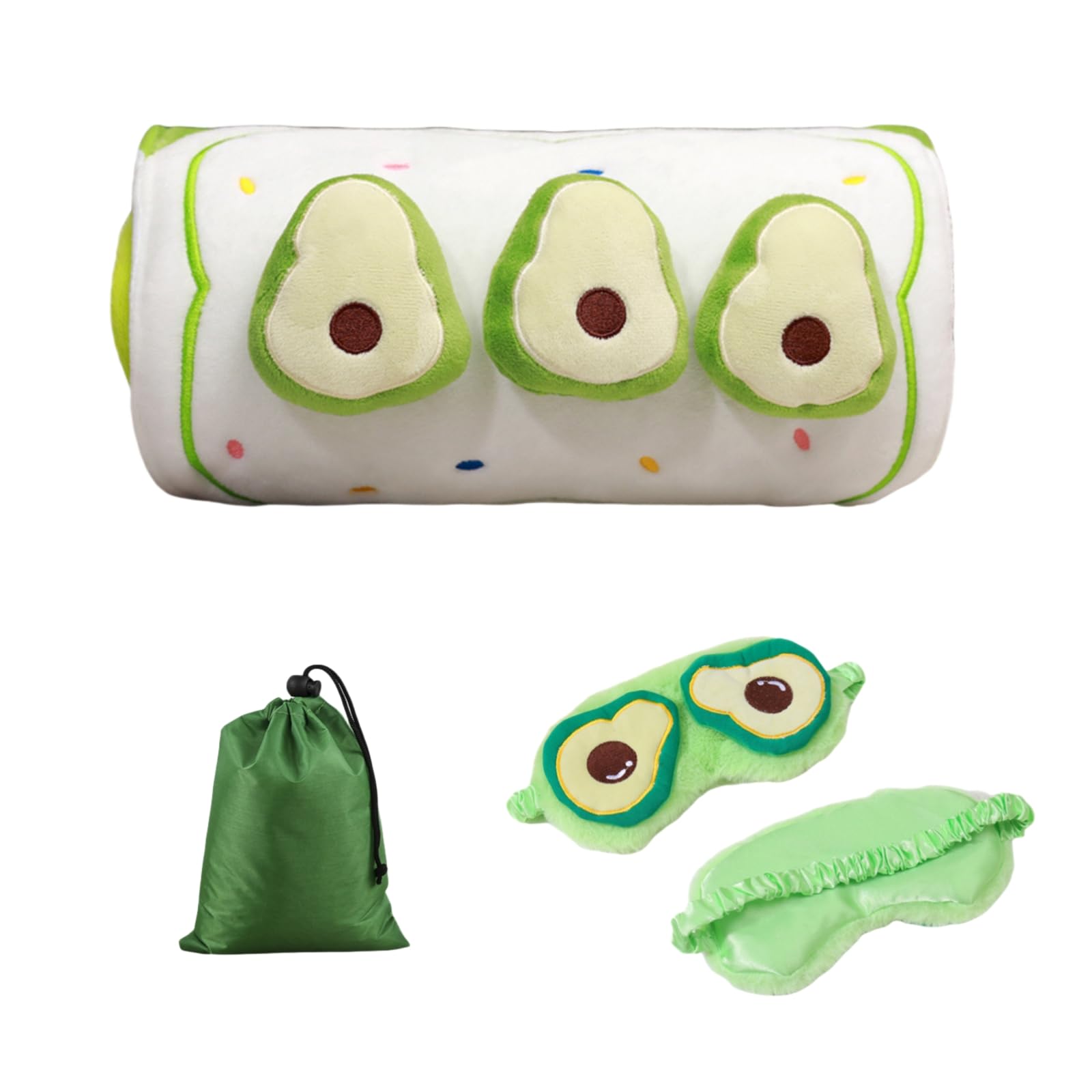 ORTTE Travel Blanket Pillow with Sleep Eye Mask and Storage Bag,Travel Pillows for Sleeping Airplane,Car,Train,Office,Home