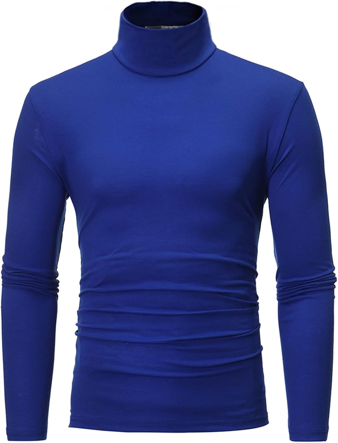 Oyolan Mens Casual High Neck Long Sleeve T-Shirt Solid Color Slim Fit Pullover Thermo Undershirt