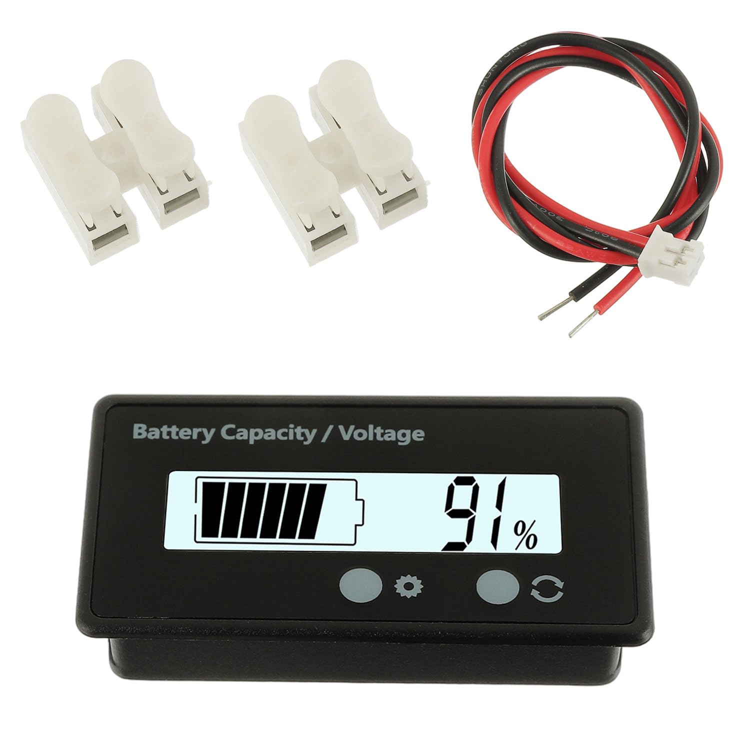Battery Capacity Voltmeter Monitor, DC 12V 24V 36V 48V 72V 84V Battery Message(White Light)-image-32