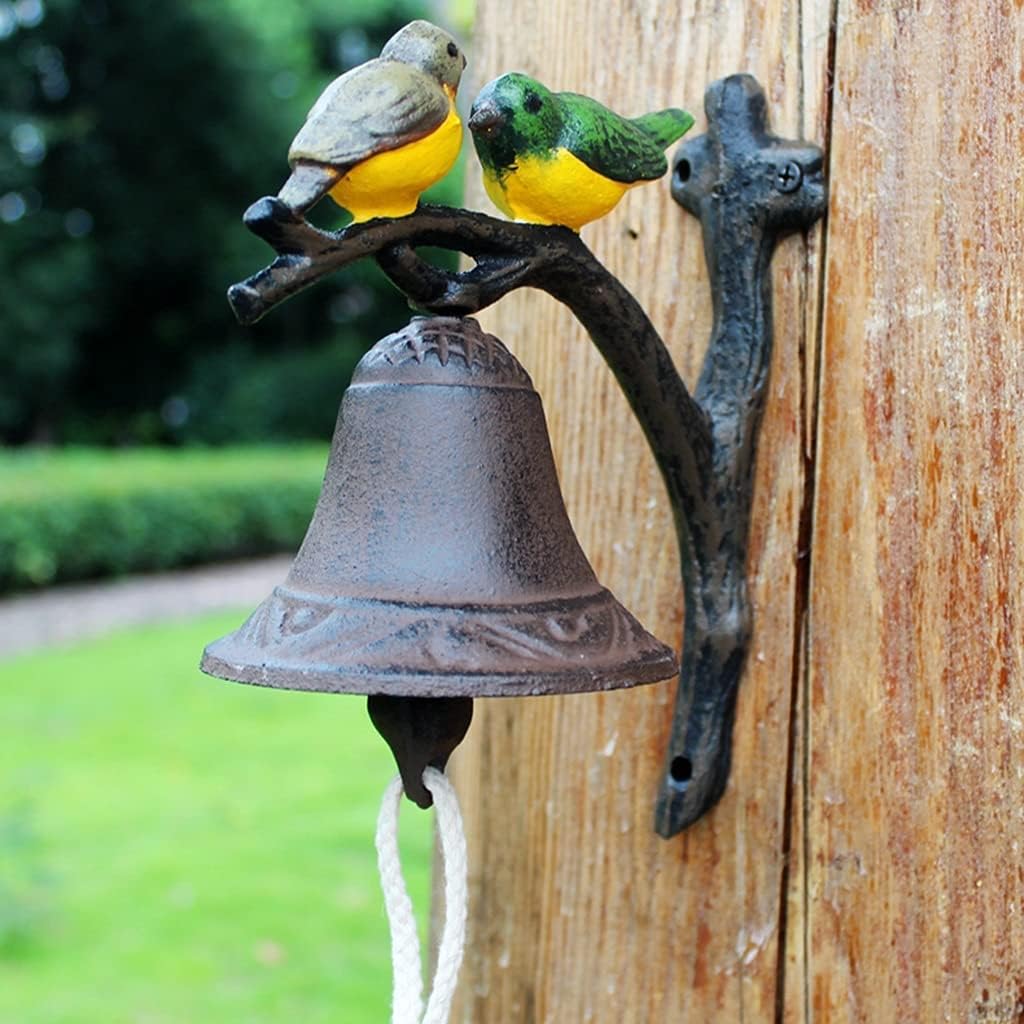 Cast Iron Doorbell Wall Bell Indoor Outdoor Din Cast Iron Doorbell Siskin Dinner Bells Wall Bell Hanging Bell Front Door Decorative Doorbell