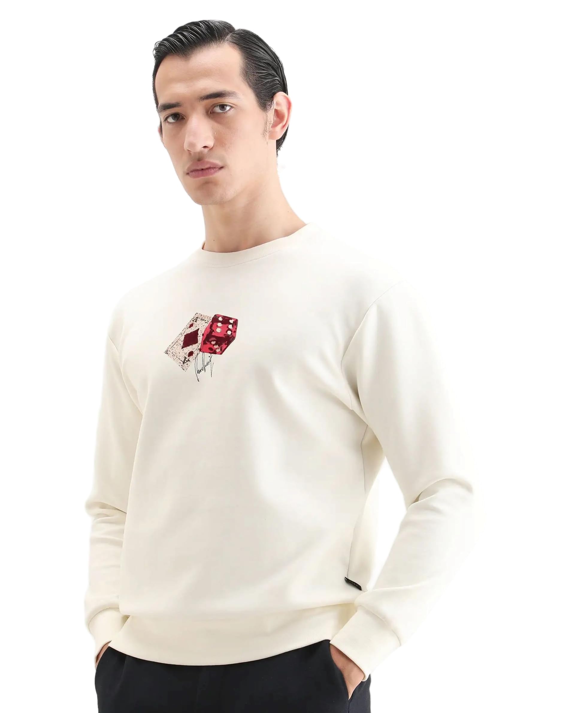 rare rabbit Men's Plex Relaxed Graphic Cotton Blend Crew Neck Sweatshirt-picture-30