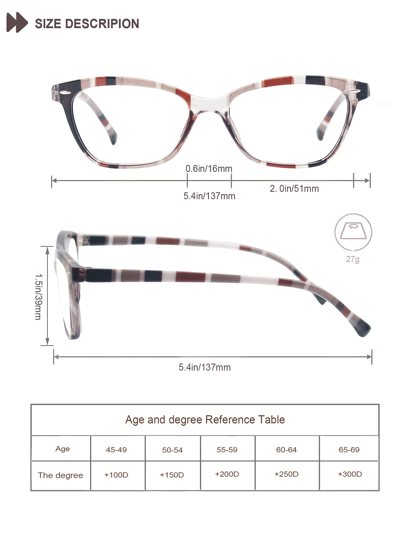 HEEYYOK 4 Pacco Occhiali da Lettura Leggero Moda Cerniere a Molla di Qualita Occhiali da Vista per Uomo Donna Mescola Colore