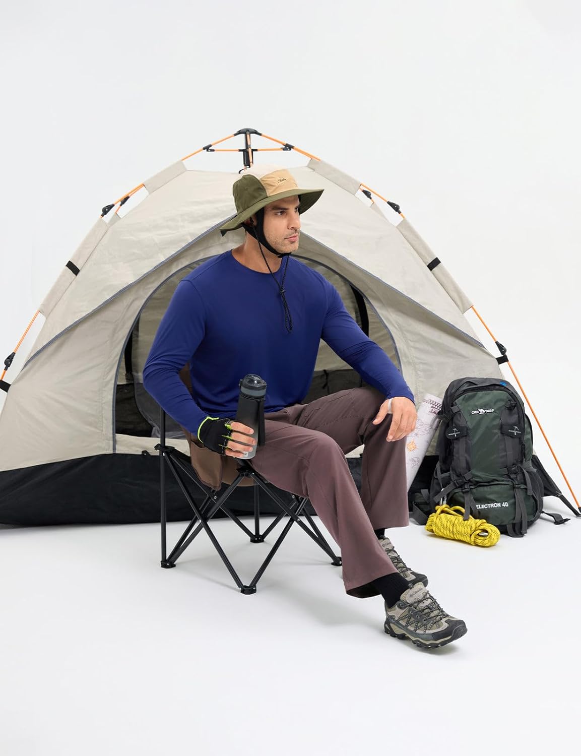 baleaf Men's Hiking Pants Ripstop Lightweight Cargo Waterproof Travel Pants Quick Dry with Zip Pockets UPF 50+ Work - Image 7