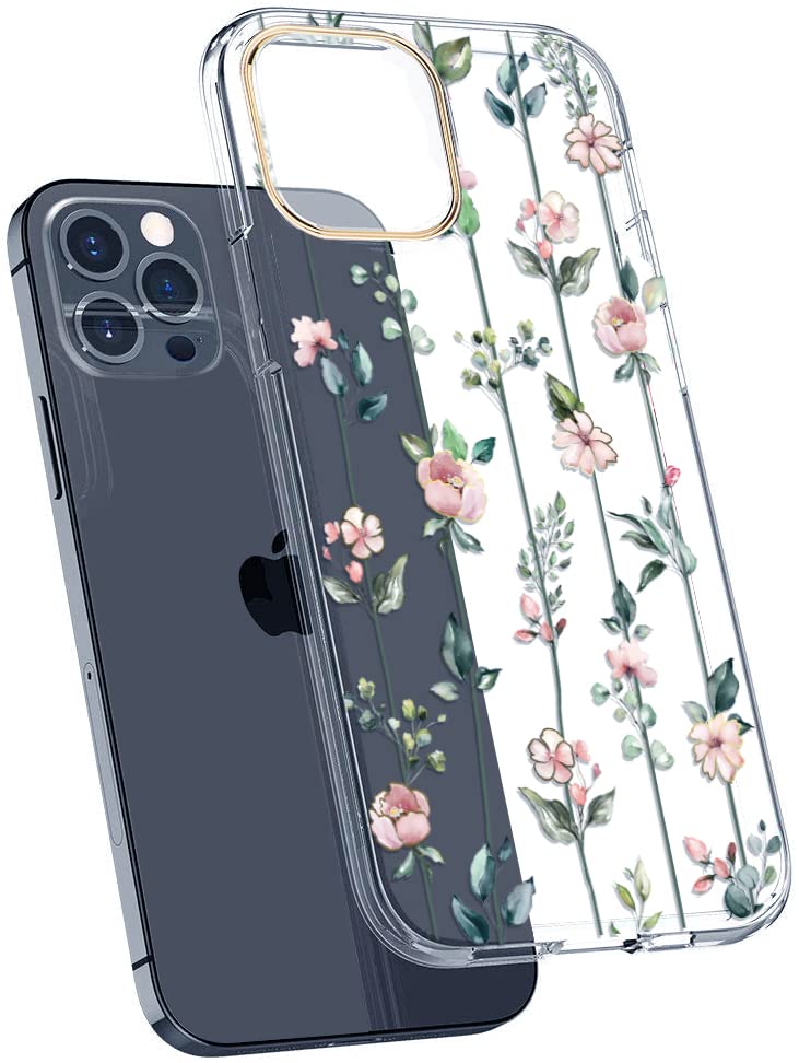 luolnh Compatible with iPhone 11 Pro Max Case with Flowers