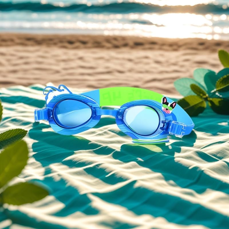 Miniatura 6 de Paquete de 2 gafas de natación para niños, sin fugas, antiniebla, impermeables, ajustables, para niños de 2 a 14 años