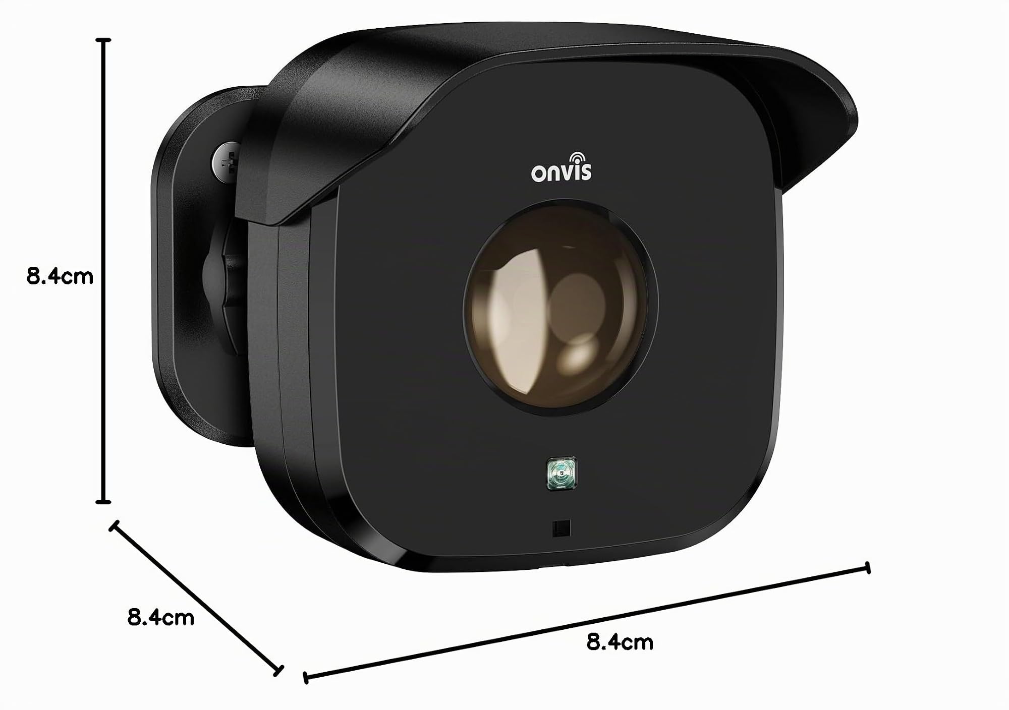 Onvis Detector de movimiento exterior Thread, Detector de movimiento impermeable IP66 con sensor de luz, medidor de temperatura y humedad, para sistema de alerta y automatización, funciona solo con