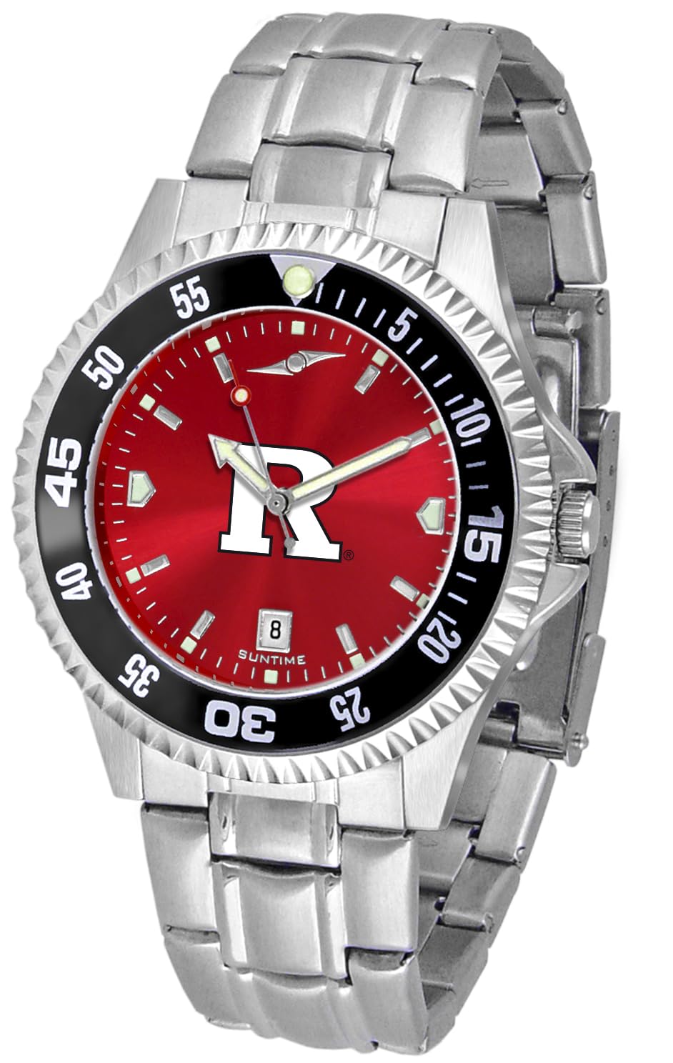 SunTime Men's Competitor 40mm Quartz Watch, 20mm Stainless Steel Strap, Team Color Dial and Bezel