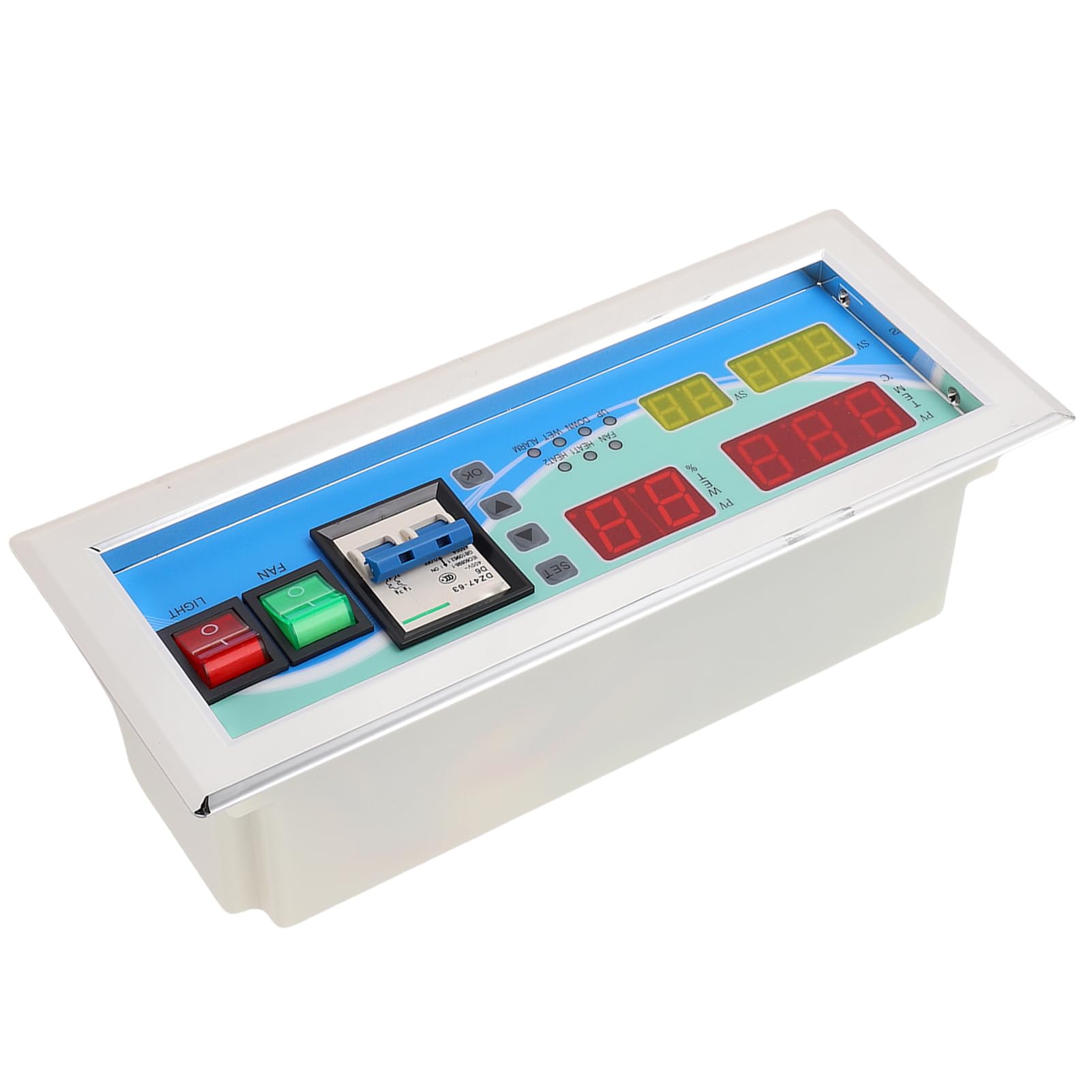 Jeffergarden Digitales Thermostat-Hygrometer für Eierbrutkasten ABS-Material Großer Bildschirm Automatische Temperatur- und Luftfeuchtigkeitsregelung für Geflügelzucht