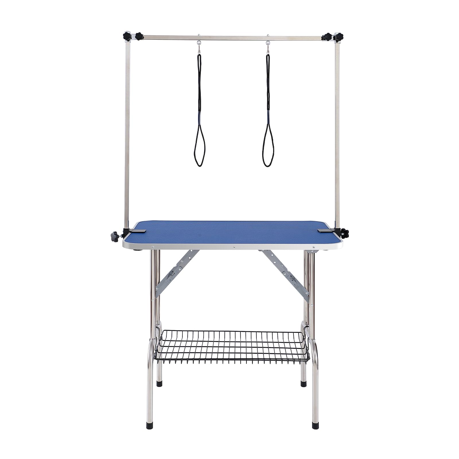 VEVOR Trimmtisch 1060x616x1701mm Schertisch Edelstahl Hundepflegetisch 150kg Tragfähigkeit Frisiertisch Hund Faltbar Tierpflegetisch 914,4x609,6mm Desktop Ideal für Baden Trimmen Trocknen Bürsten