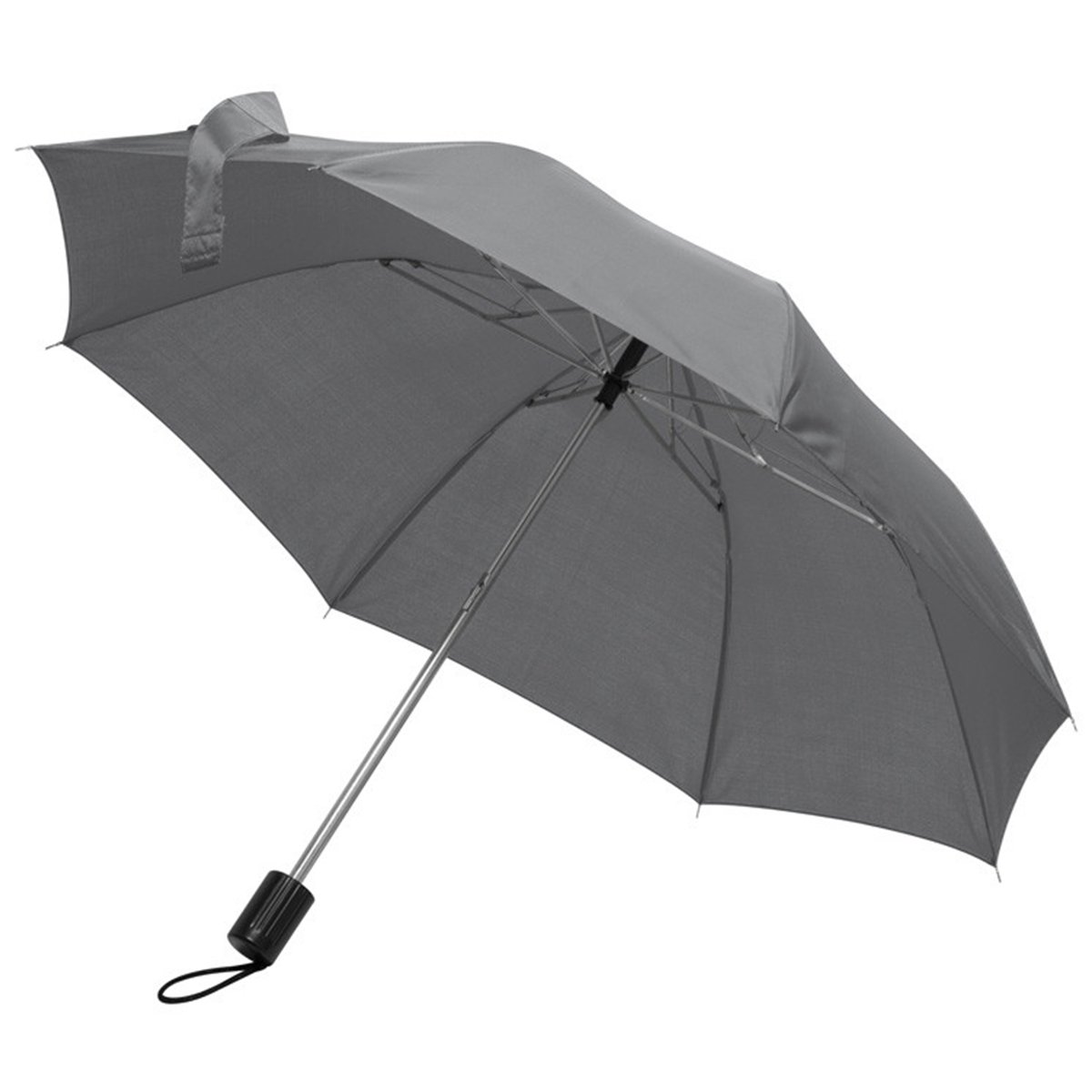 Men's Grey Ladies Small Pocket Telescope Umbrella Compact Folding (Grey)