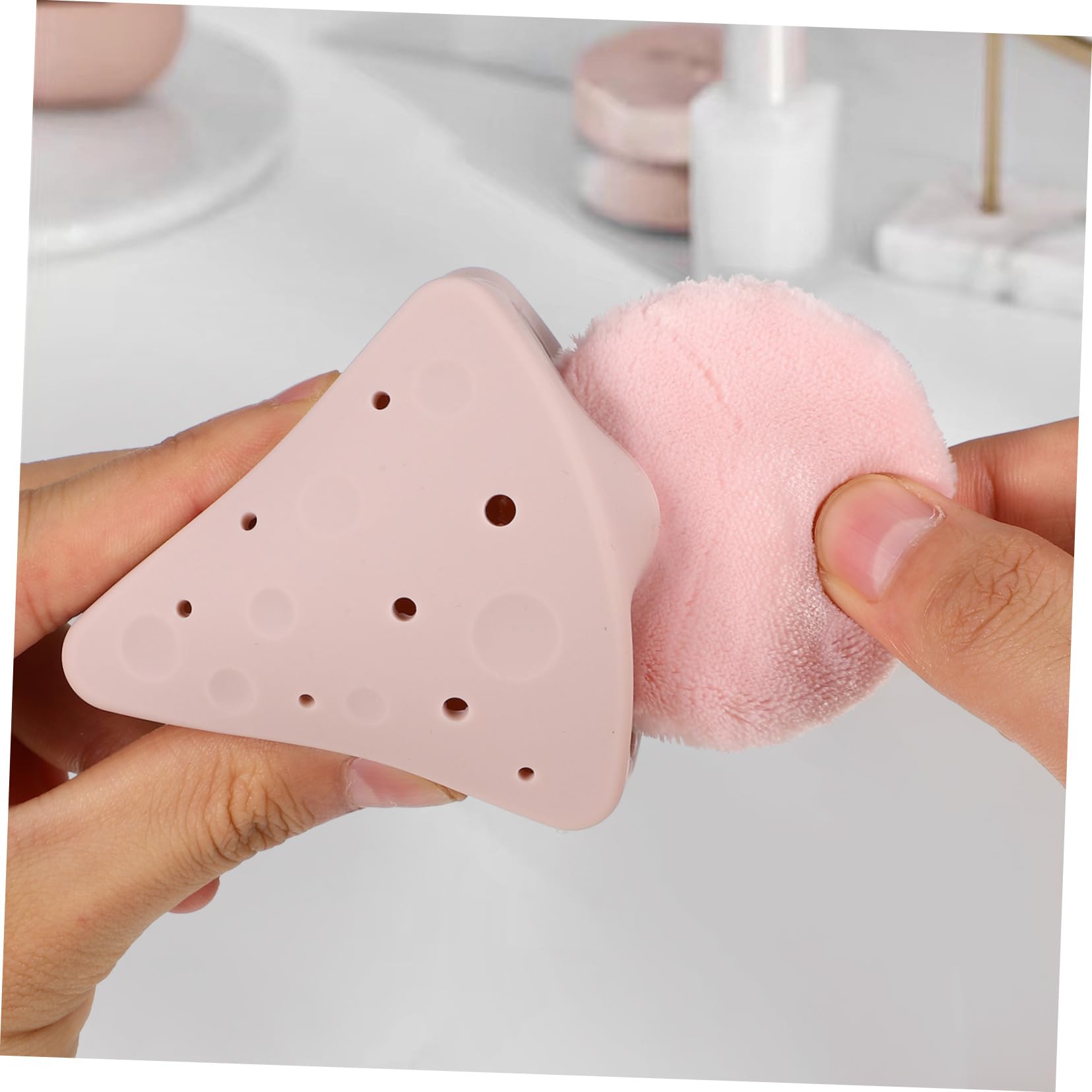 ABOOFAN 8 Piezas Estuche De Viaje con Esponja De Maquillaje Soporte De Esponja De Silicona Bolsa Organizadora De Maquillaje De Viaje Constituir Mezclador Gel De Sílice Viajar