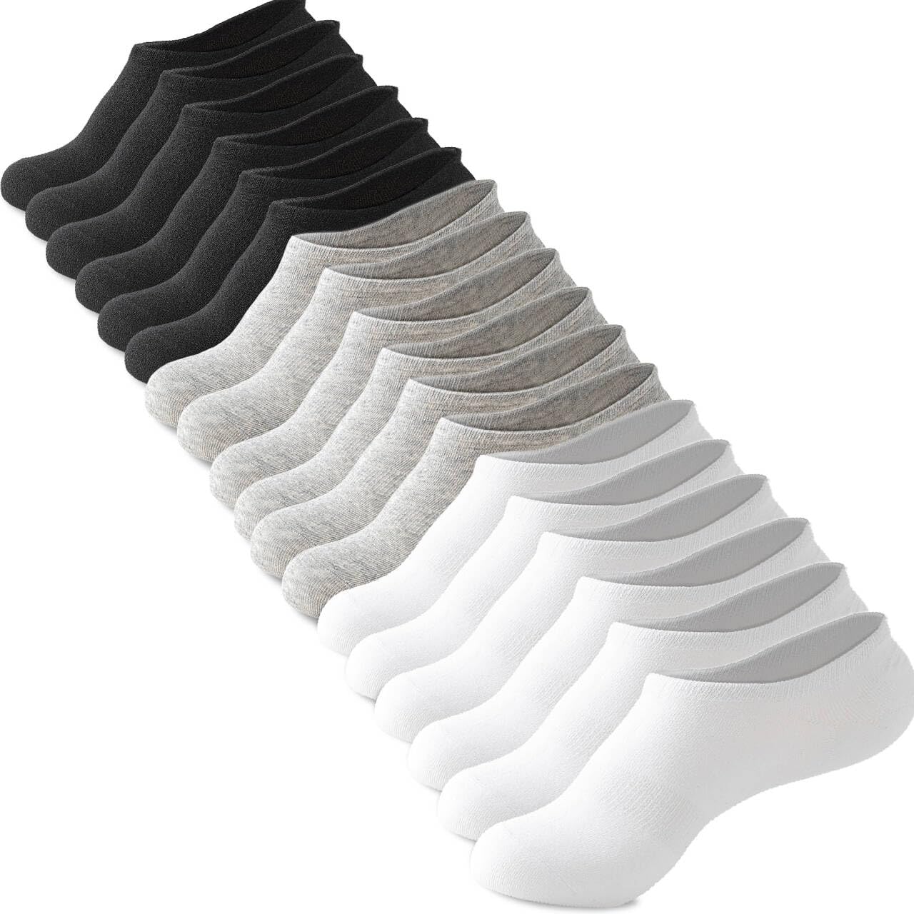 No Show Socks Invisible Socks Men Women Cushioned Low Cut Ankle Socks for Running Gym Hiking, 9 Pairs(mix colors Small), Mix-image-9