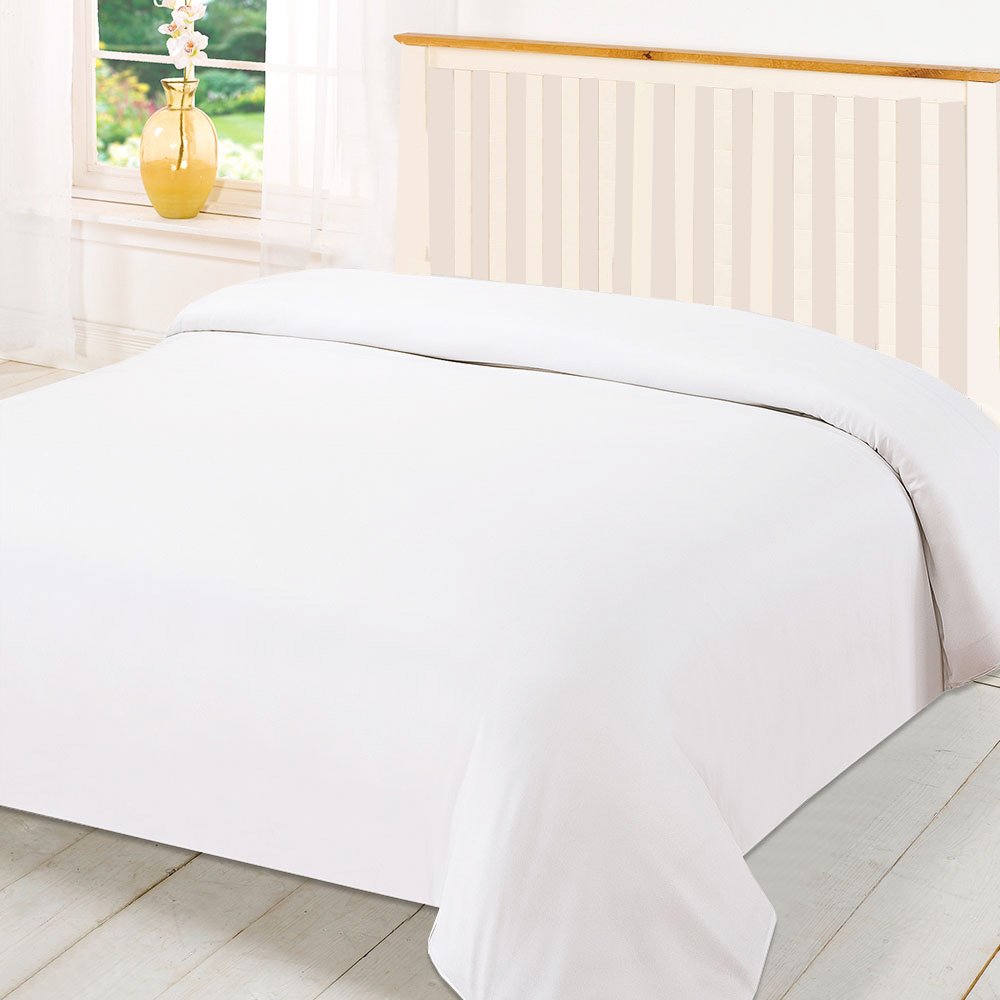 BedDecor Full/Queen 600TC Wonderful 100# Egyptian Cotton 1PC Duvet Cover,White Solid