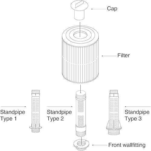 Miniatura 10 de Tapa de tubo vertical de filtro de bañera de hidromasaje de 3-12 pulgadas compatible con balnearios Watkins Hot Springs (1, blanco)