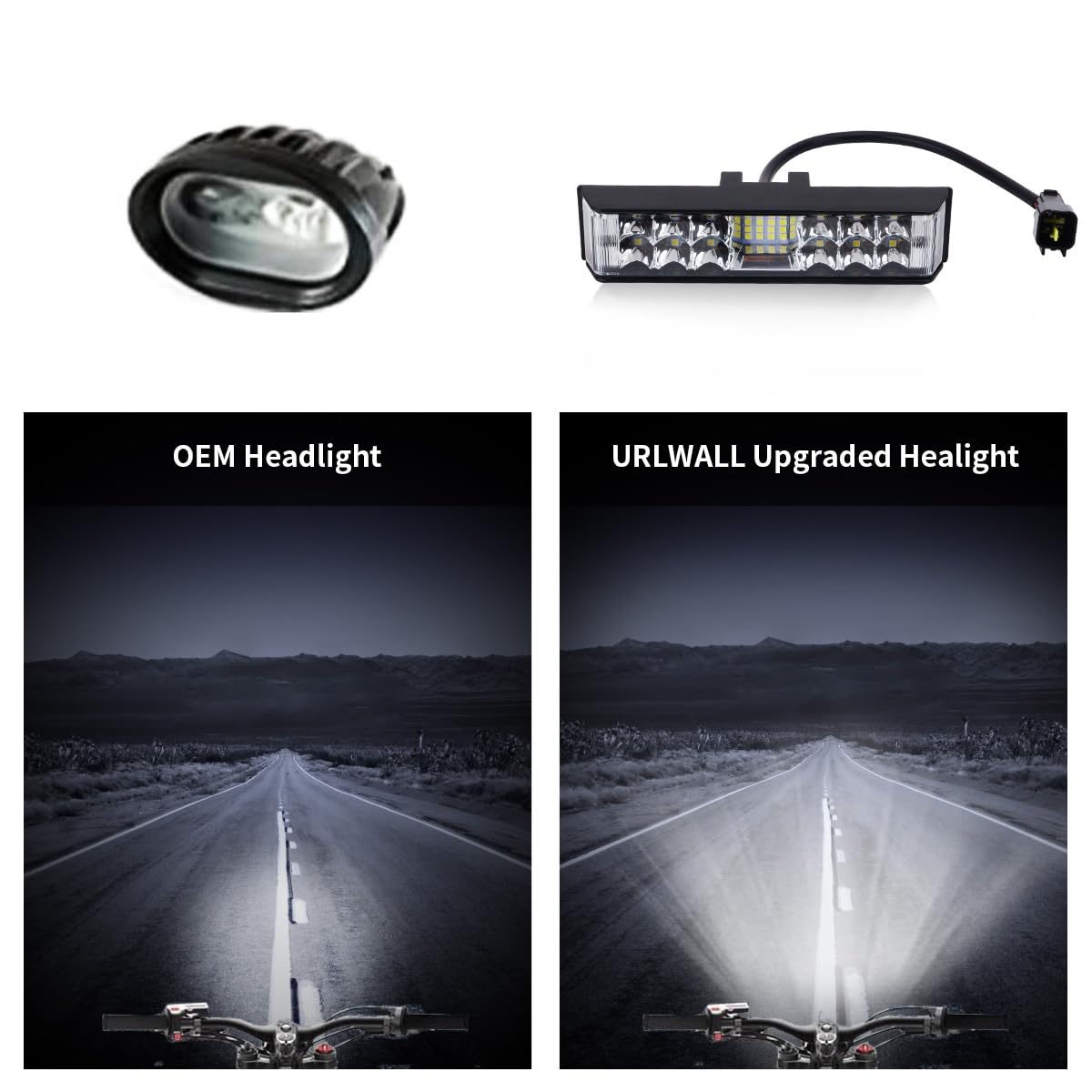 JESTOP Kit di fari LED per Talaria Sting R MX4 MX3, barra luminosa Plug N Play con staffa di montaggio per faro, 6000 K ad alta luminosità, fari anteriori ad alta trasmissione (con interruttore)