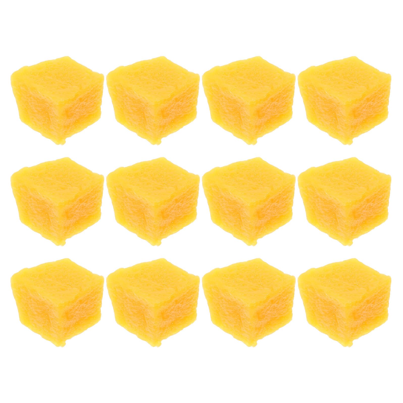 12 Bloques de Mango Artificial de PVC, Diseño Realista, Ligeros y Decorativos, para Aulas, Escenas al Aire Libre, Hogar, Cocina y Fiestas