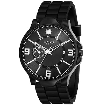 Matrix Timepiece Black Analog Wrist Watch for Men & Boys