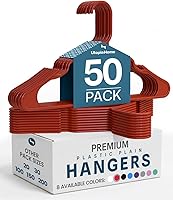 Vista 26 de Utopia Home Perchas de Plástico Paquete de 50 – Percha Perfecta para Ahorrar Espacio para Ropa – Duraderas y Fuertes – Organizadores de Armario Aqua