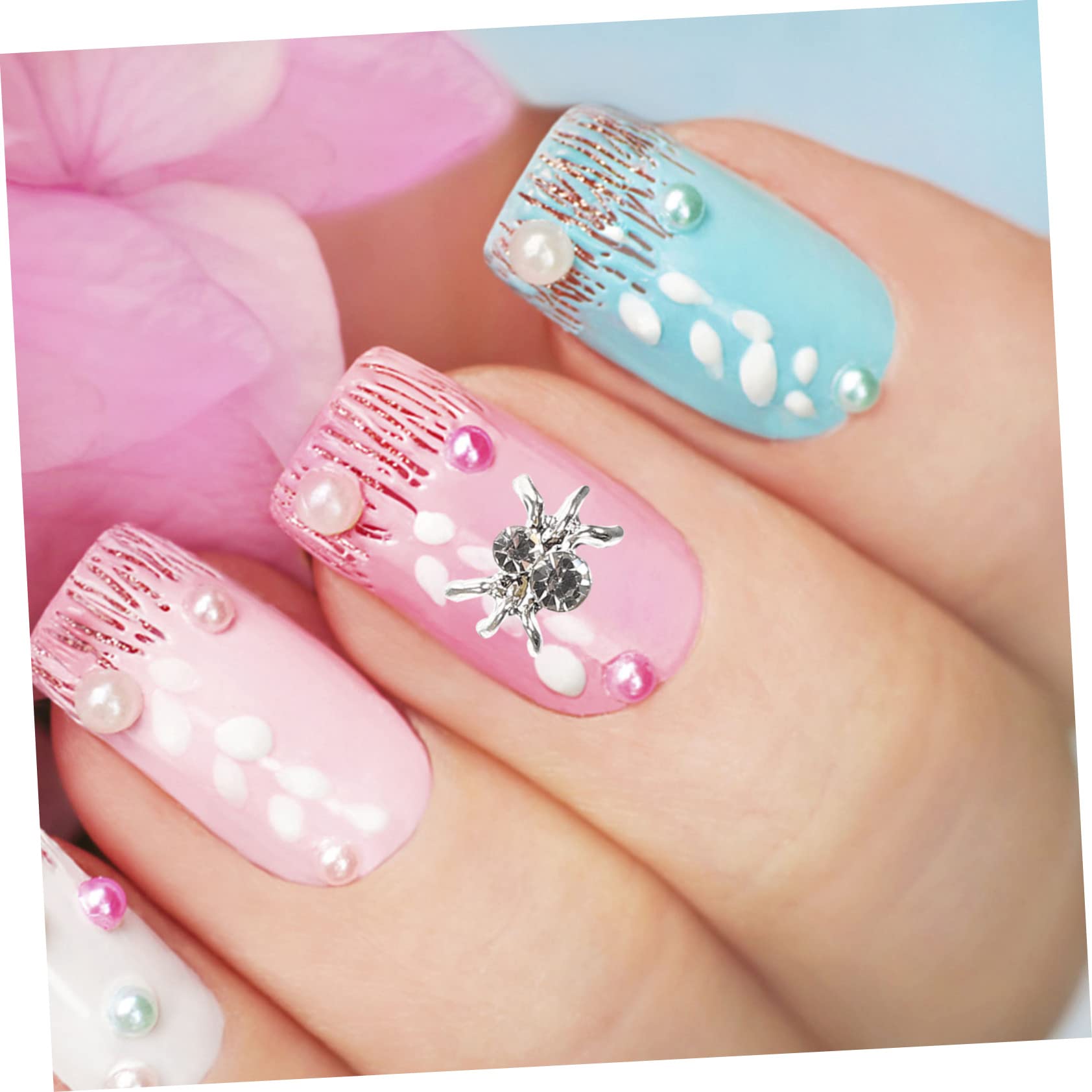 5 Set Gioielli Con Diamanti Per Unghie Fascino Delle Unghie Buio Metallico Decorazioni Unghie Fake Nails Ciondoli Per Unghie Di Ragno Ciondoli Per Unghie 3d Metallo 30 Pezzi*5