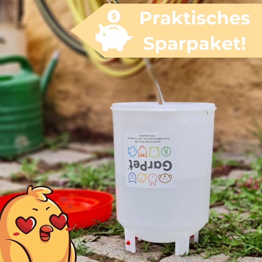 2er Set Hühnertränke 3 L Geflügeltränke Hühnerzubehör Wasserspender Hühner Kükentränke Wassertränke Hühner Hühnertränke Automatisch Tränke