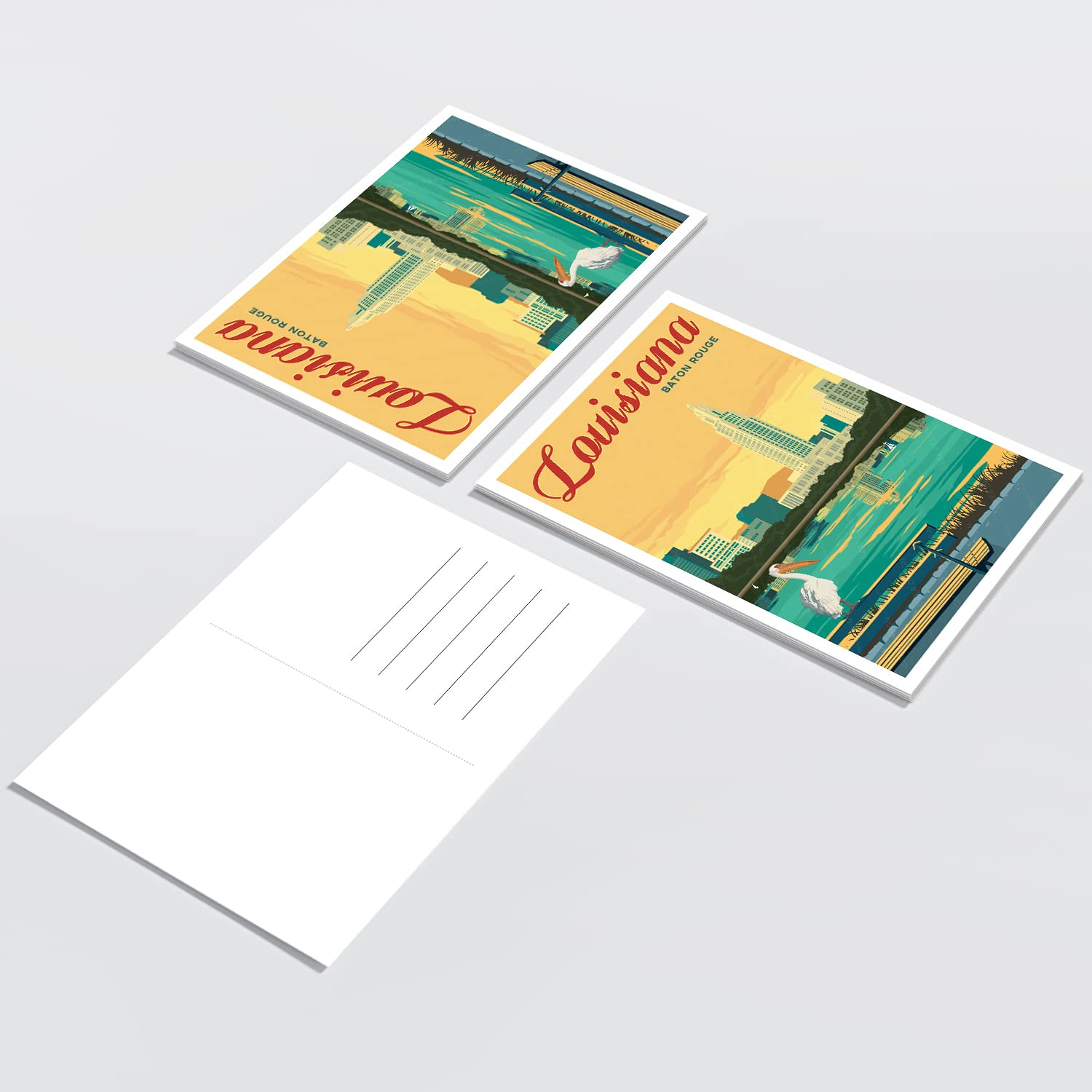 Vintage Louisiana USA Landscape Postcards - 20pc Set For Mailing, Travel Decor, Or Gifts