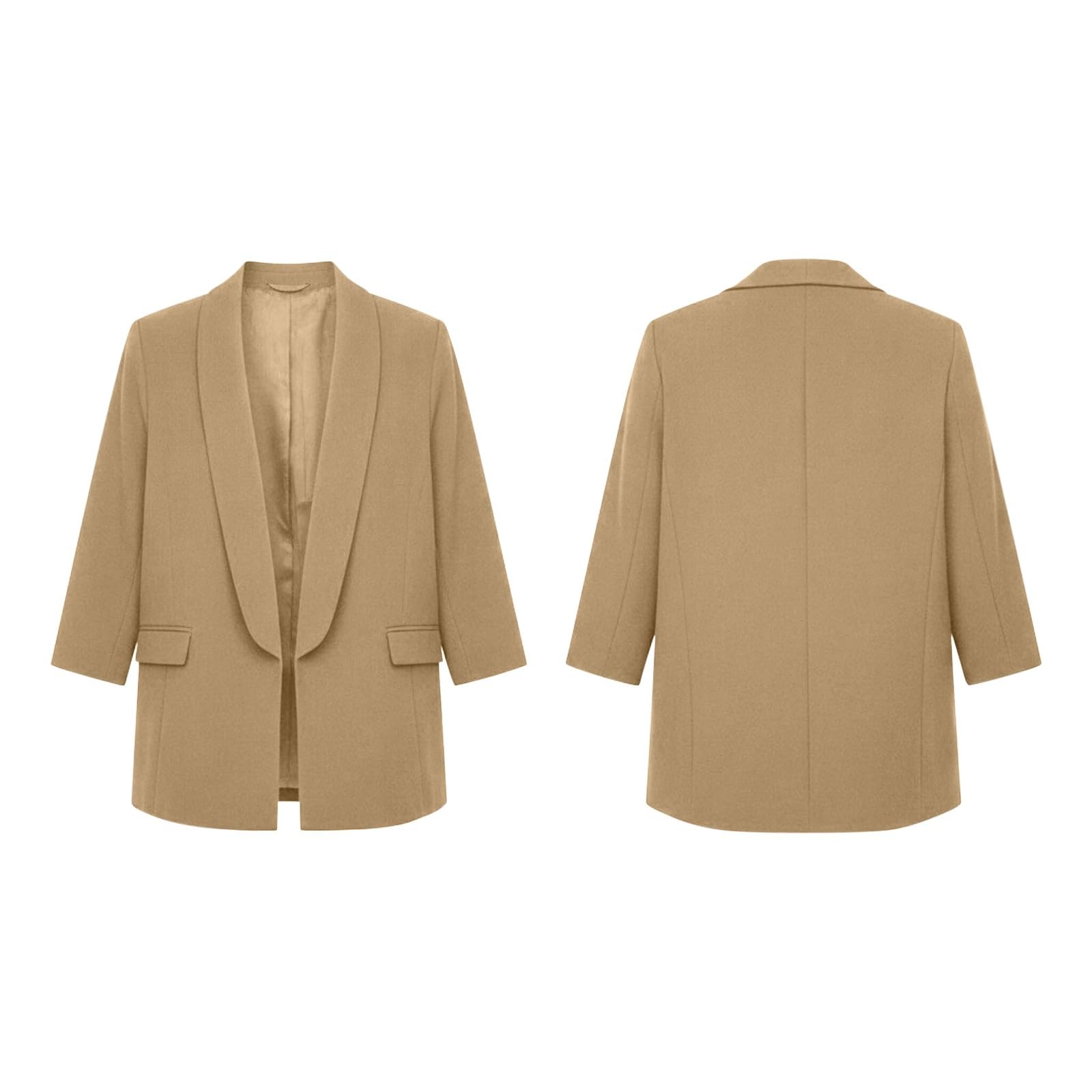 Große Größen Blazer Damen Blazer Arbeit Büro Leicht Elegant Jacke Lässiger
