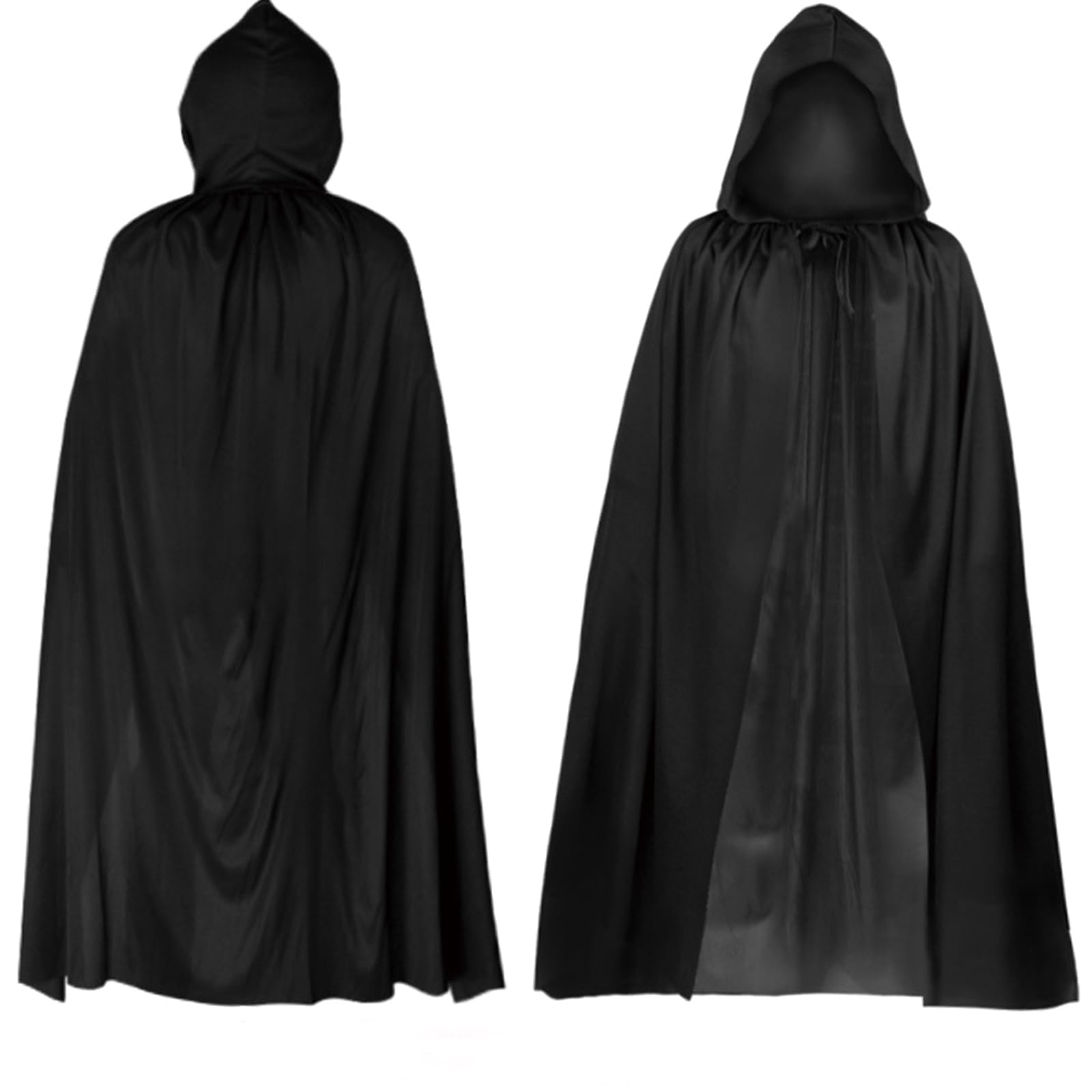 140CM Black Cape,Voldemort Costume Adult, Black Cape, Scream Traitors Cloak, Ghostface Costume, Ghost Face Halloween Masquerade Adult