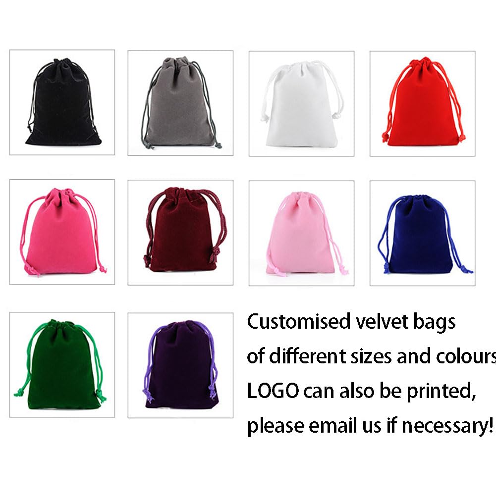 Bolsitas de terciopelo grandes, paquete de 10, 15 x 20 cm, bolsas de terciopelo para joyas, bolsas de regalo para bodas y fiestas, bolsa gigante de regalo de tela con cordón, bolsa de