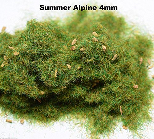 Preisvergleich Produktbild WWS 4mm Alpensommer Statische Grasfasern 20g Modellbau Tabletop Gelände Landschaft Modellbahn Diorama