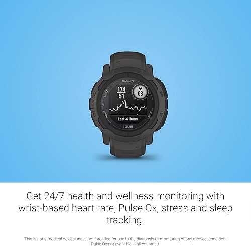 Miniatura 48 de Garmin Instinct 2 Solar, Tactical-Edition, reloj resistente para exteriores con GPS y con capacidad de carga solar, construido para todos los Negro