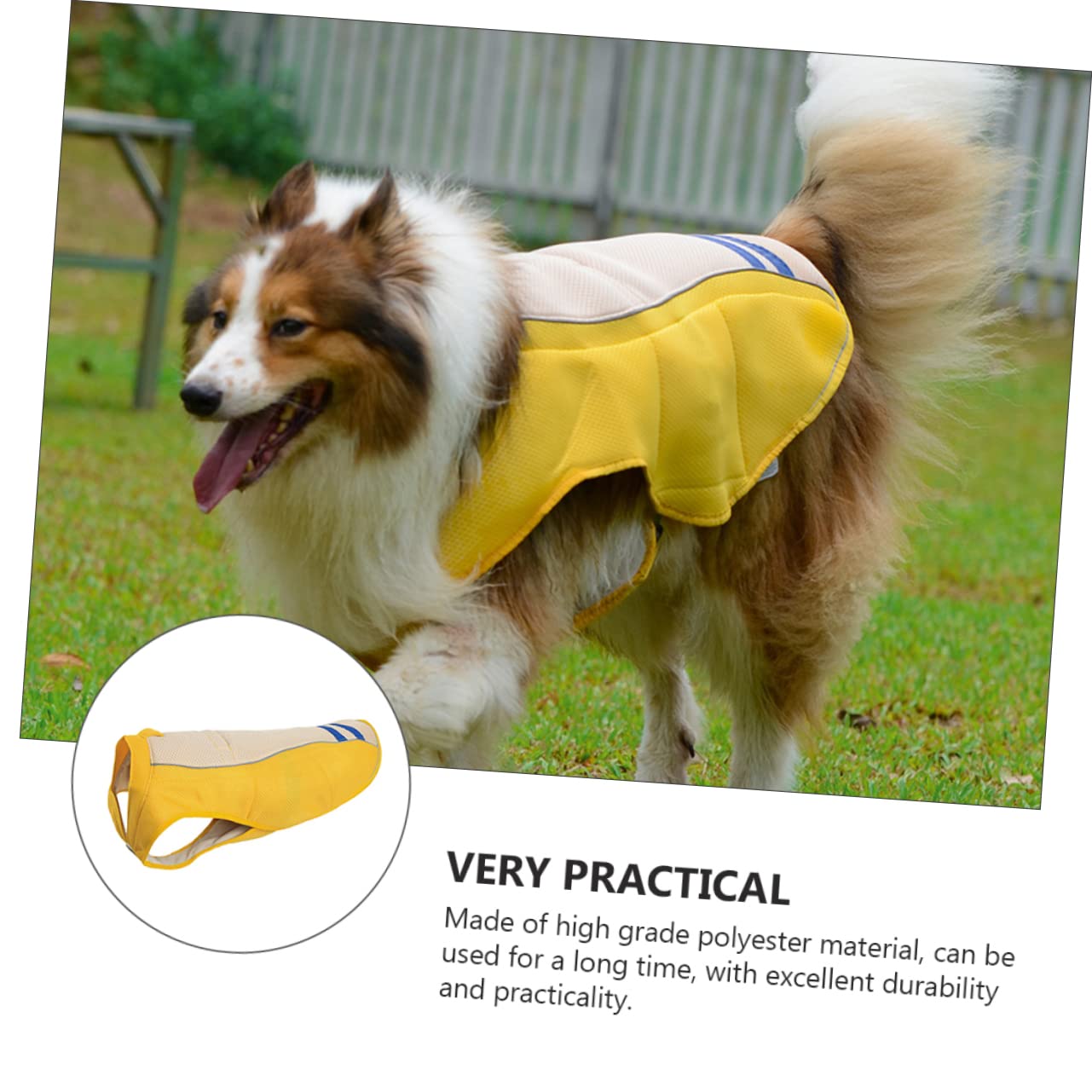 Gilet de Refroidissement XL Anti-surchauffe pour Chien Polyester Jaune