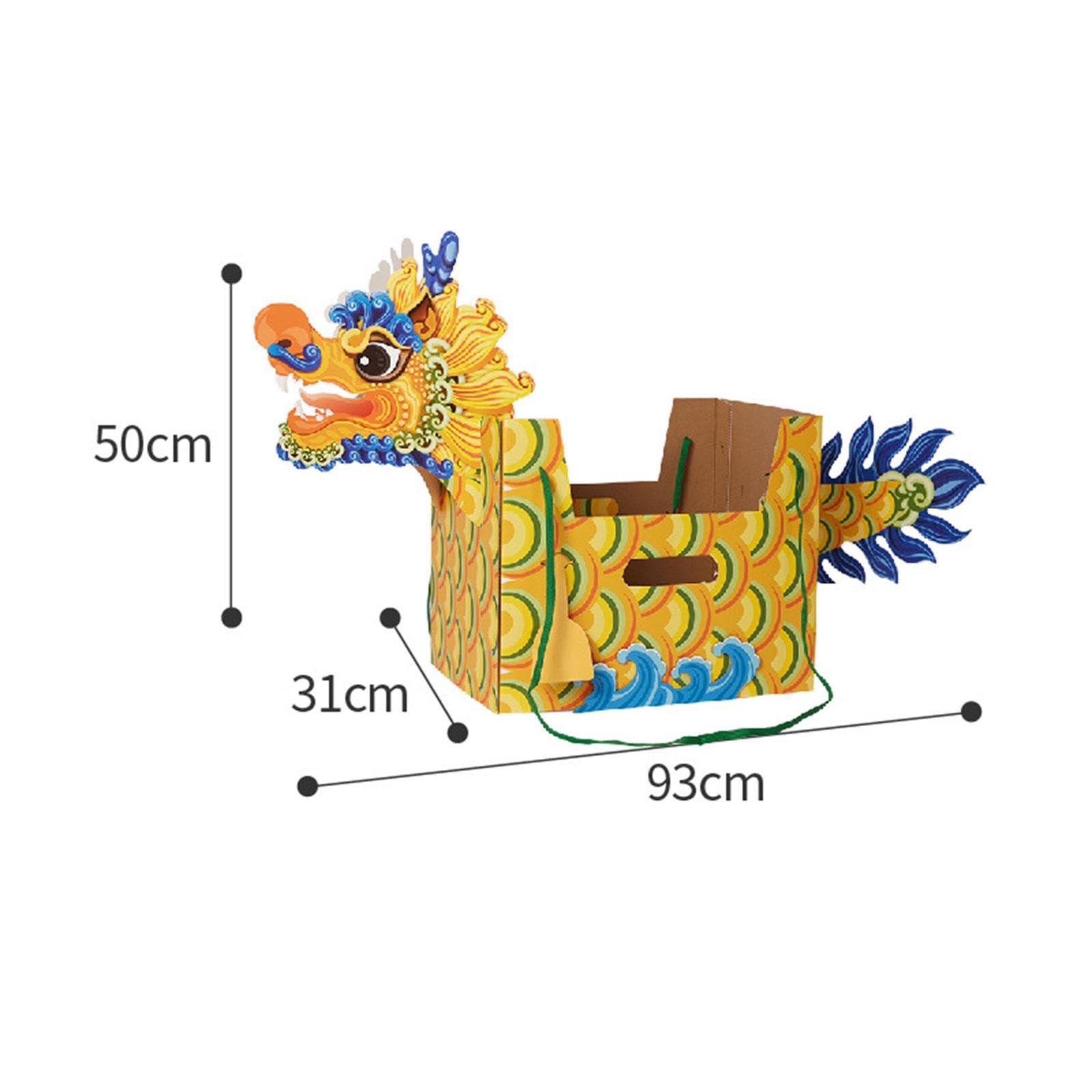 Papel Chino para Las Celebraciones de año, Barco Dragón para El Festival de Medio Otoño, Amarillo, Individual