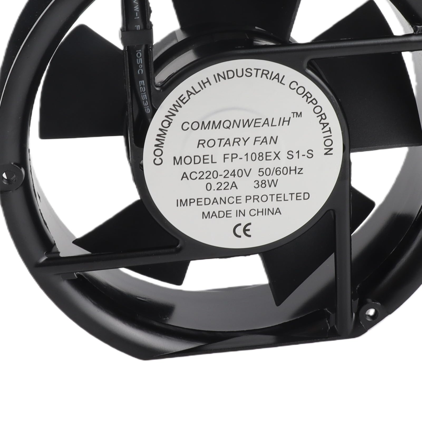 Ventilador Axial de CA AC220V 38W, Ventilador de Refrigeración con Rodamiento de Bolas Ovalado para Proyectos de Escape de Ventilación de Refrigeración DIY