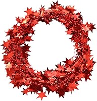 Vista 8 de Guirnalda de oropel brillante con alambre, guirnalda metálica de Navidad de estrella pequeña para árbol de Navidad, hogar, boda, fiesta, adorno