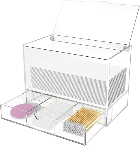 Miniatura 9 de ClearContainer - Soporte para hojas de secadora, caja acrílica, dispensador de hojas con tapa portátil con bisagras para bolas de secadora, cápsulas