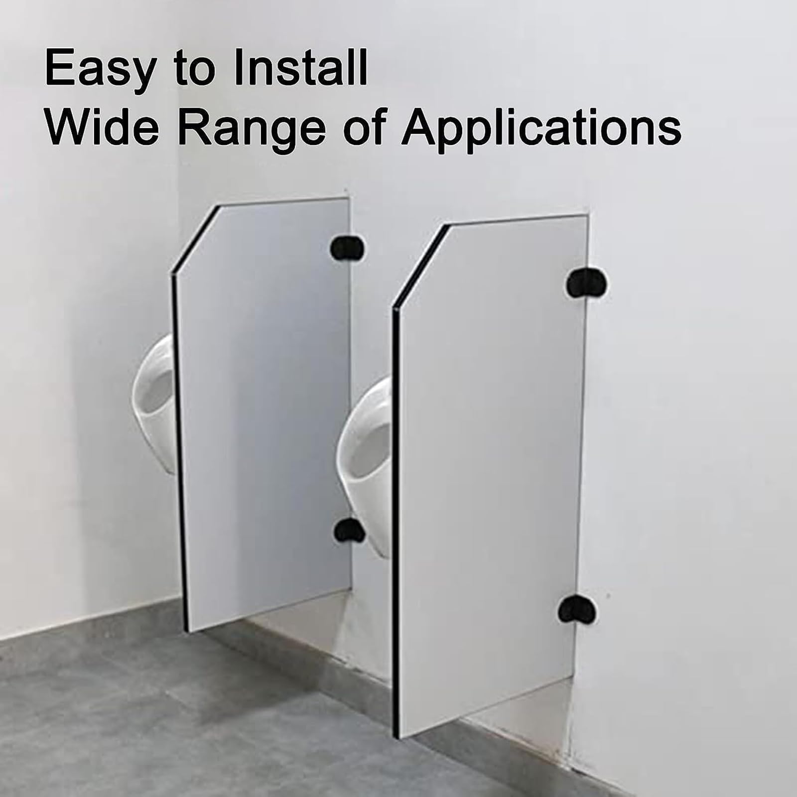 QIERF Urinal Trennwand 40x90cm - Sichtschutz Für öffentliche Toiletten Schwarz