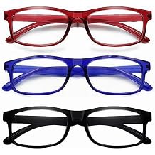 3 Pack Reading Glasses Blue Light Blocking,Reading Glasses for Women Men,Anti UV/Glare Filter Lightweight Eyeglasses