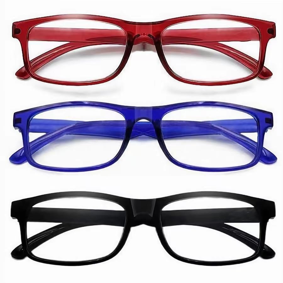 CVVTSPE 3 Pack Reading Glasses Blue Light Blocking,Reading Glasses for Women Men,Anti UV/Glare Filter Lightweight Eyeglasses