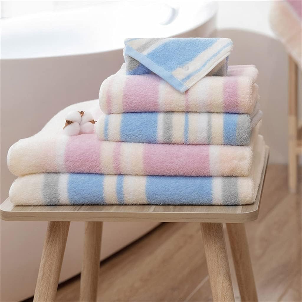Towel Towe Bath Washing Face Male and Female Adults Bathing Cotton Soft and Absorbent(E)