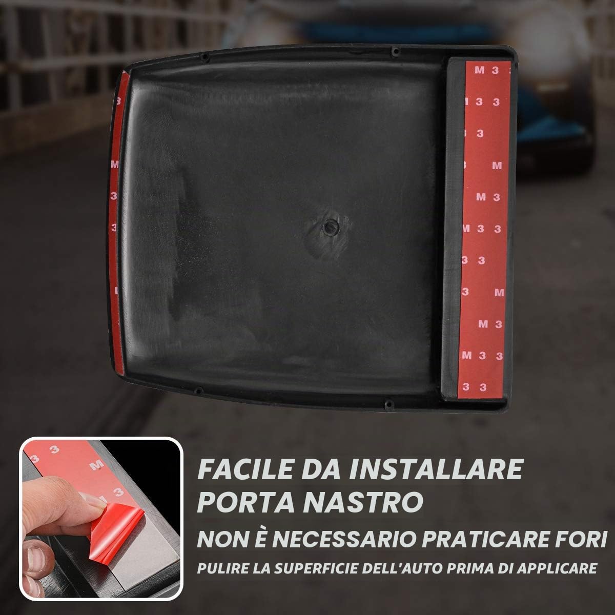 KaTur - Copertura decorativa universale per presa d’aria, per motori turbo, da applicare sul cofano dell’auto