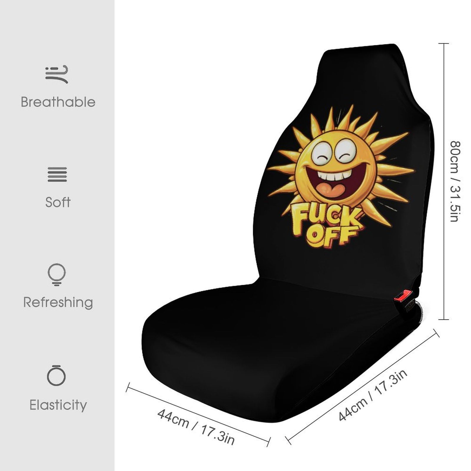 Fuck Off Sunshine Car Seat Covers Universal Car Front Seats Protector Auto Interior Accessories 1PCS