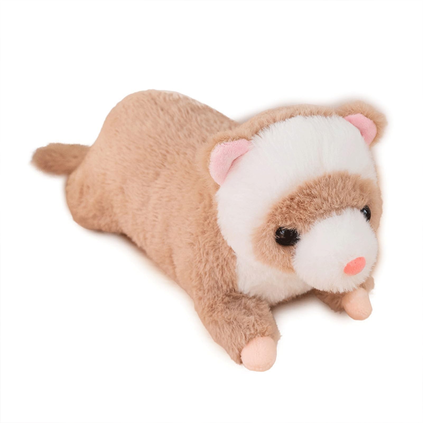 HOMEXYLYL Ferret Plush Doll, Weasel Stuffed Animal with Lying Design, Cuddly Toy for Boys Girls, Warm Companion Birthday Gift(Brown,50cm/19.7in)