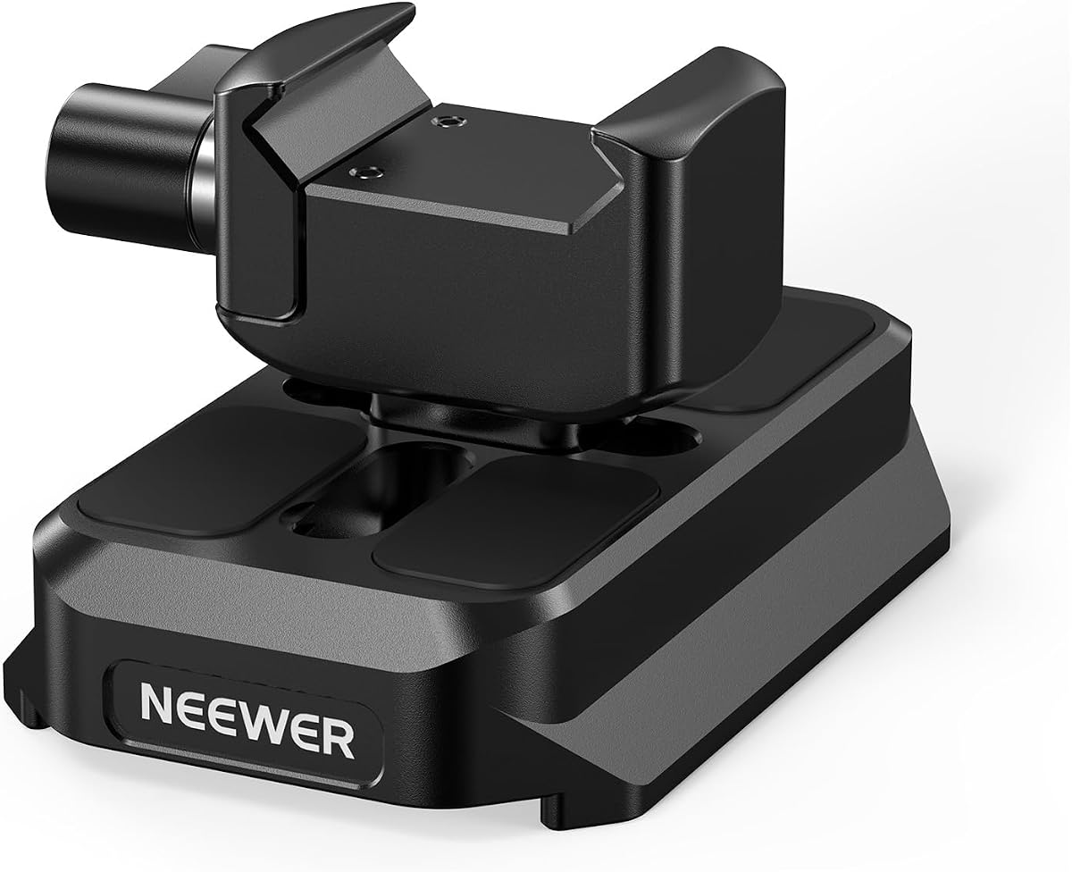 NEEWER NATO Clamp to Arca Type Quick Release Plate Adapter, Compatible with DJI RS4 RS4 PRO RS 3 RS 3 PRO RS 2 RSC 2 Gimbal Tripod Video Head SmallRig Camera Cage for Vertical Shooting, CA129