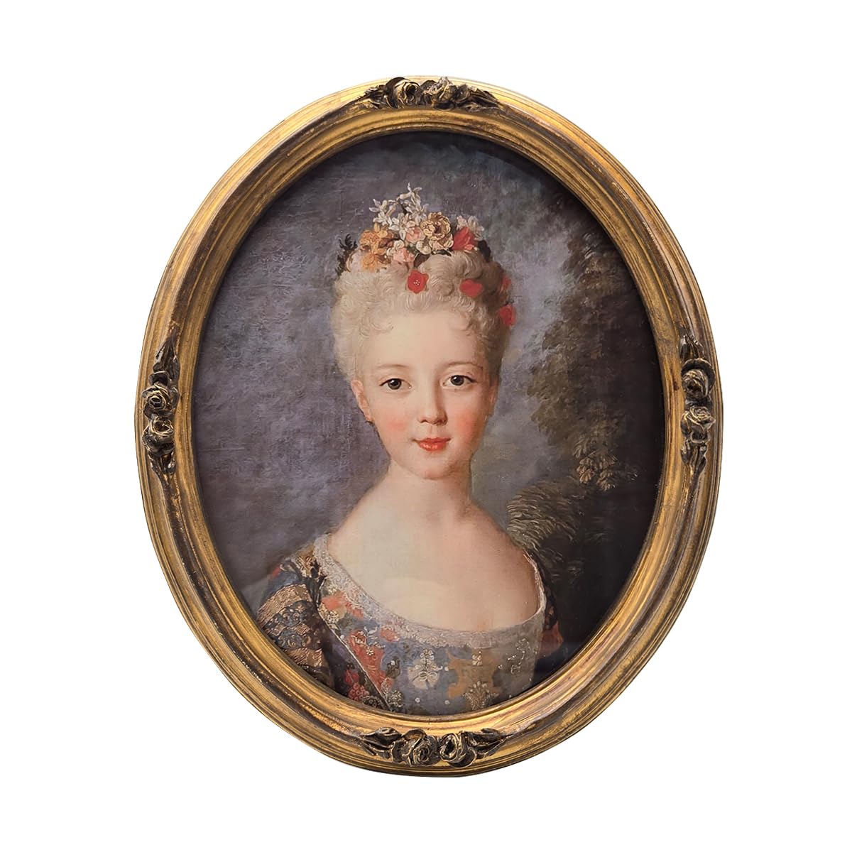 SYLVIA'S SHOP Oval Bronze Frame