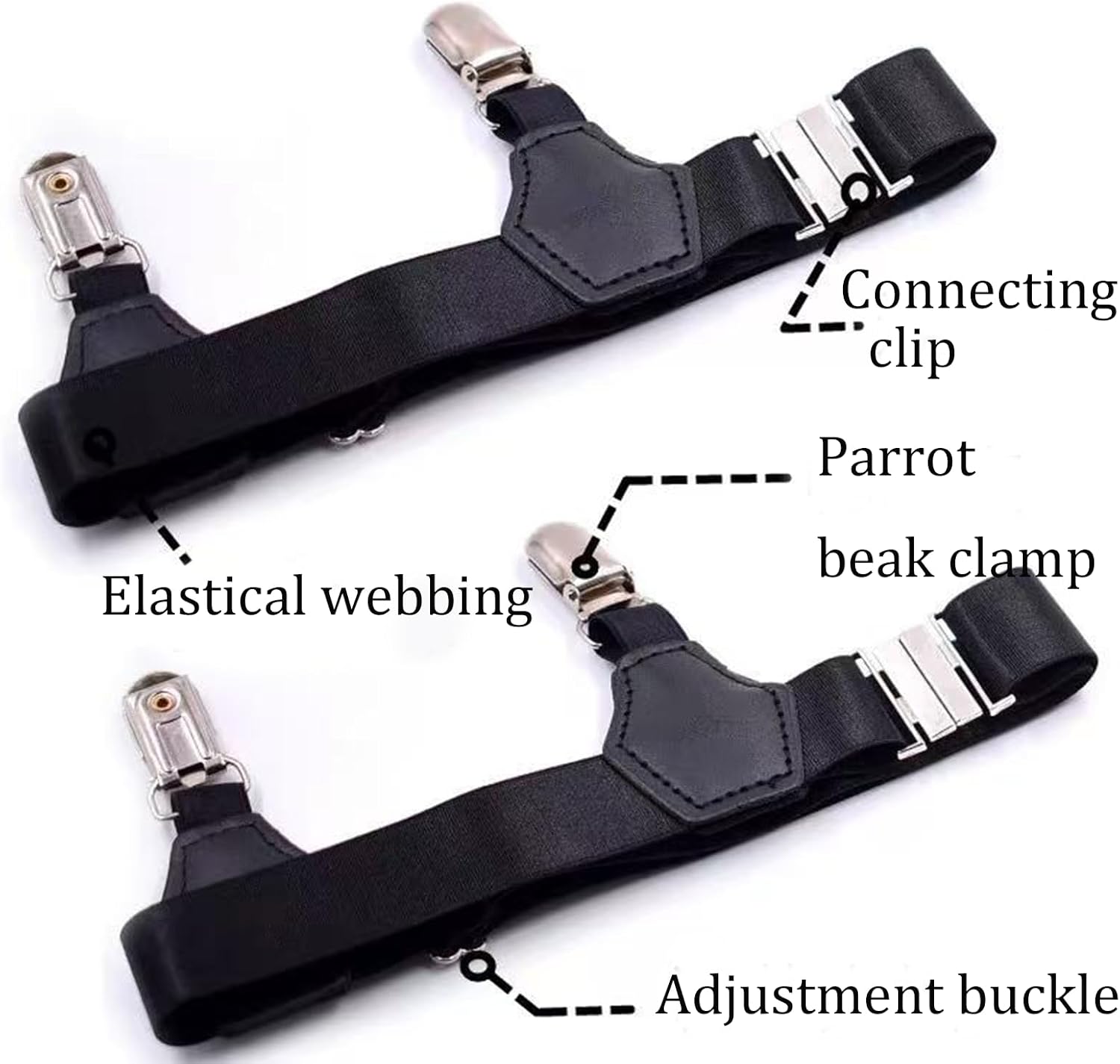 Sock Garters Belt for Women Men Thigh High Garter Belt Adjustable Elastic Sock Suspenders Non-Slip Sock Strap Clip